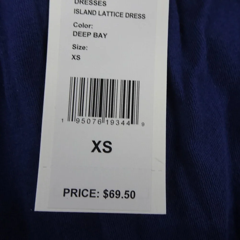 Vinyard Vines Dress Girls Extra Small Navy Blue Lattice Sundress Flowy Coverup